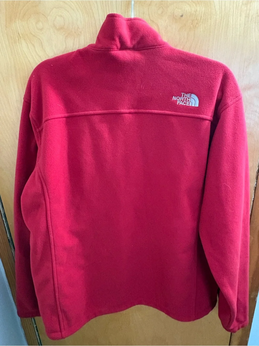 The North Face Men’s Red Fleece Jacket - Full Zip Large